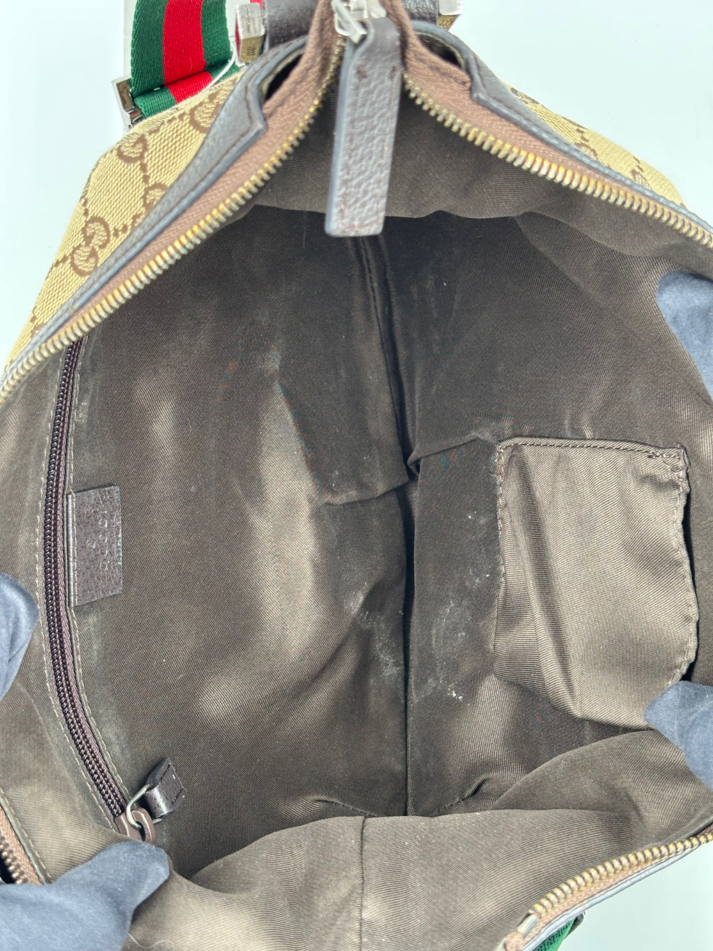 Gucci GG Canvas Vintage Web Medium Messenger Bag