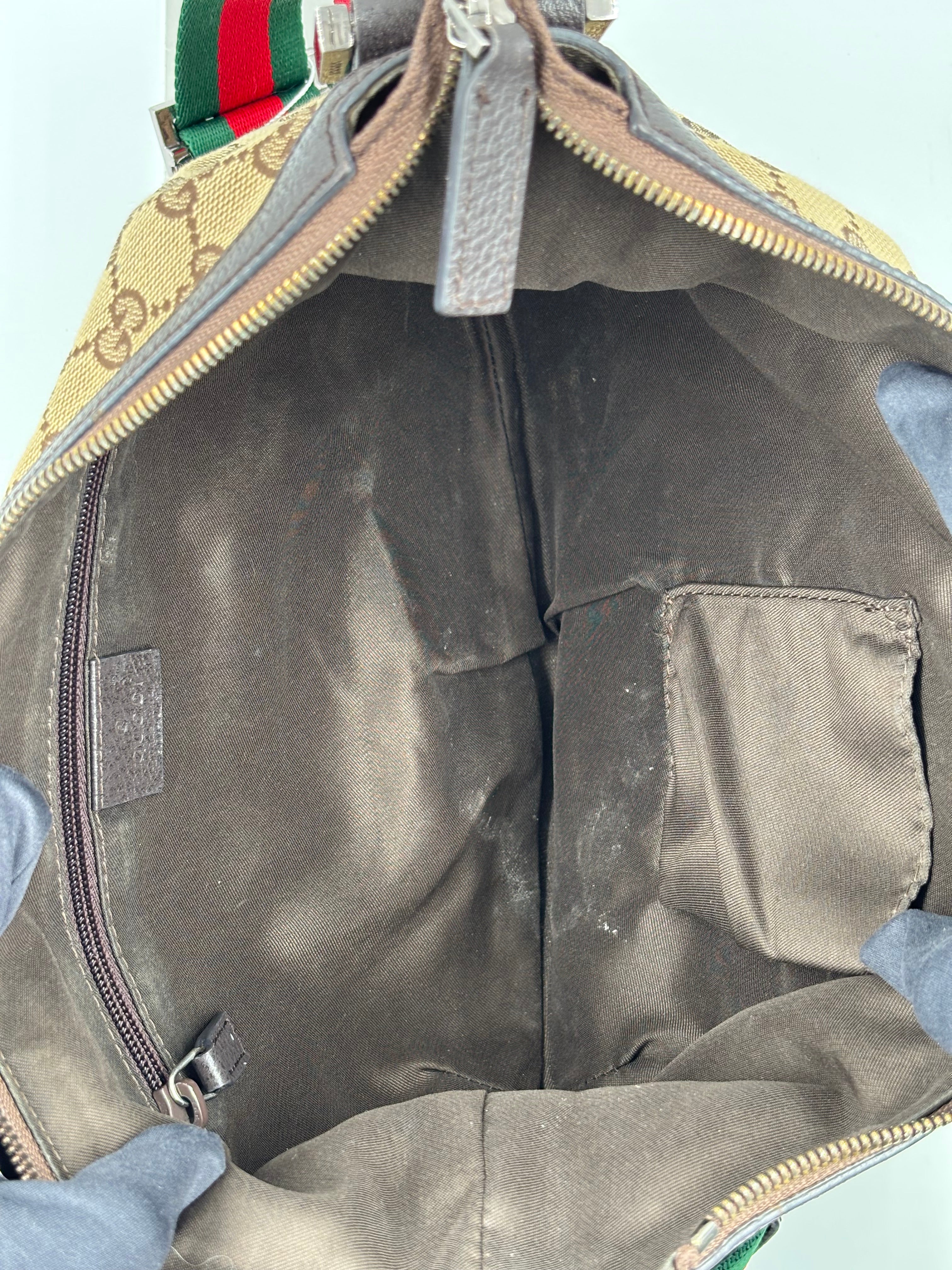 Gucci GG Canvas Vintage Web Medium Messenger Bag