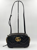 Gucci Black Quilted Leather  Marmont Small Camera Bag