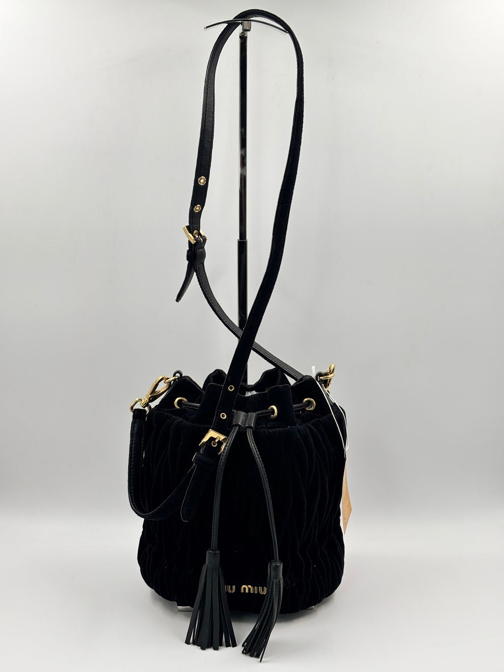 Miu miu Velvet Matelasse  Bucket Bag