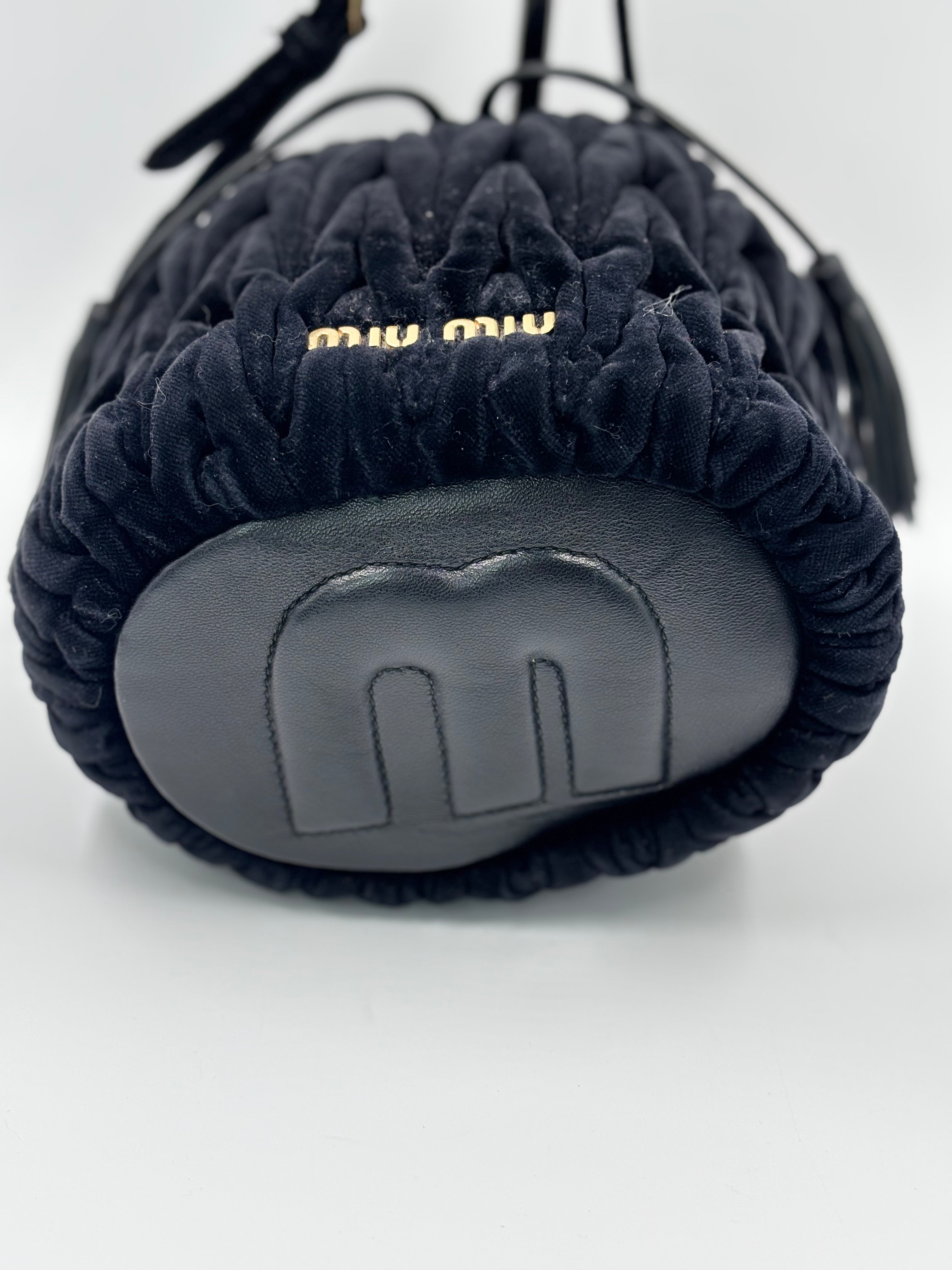Miu miu Velvet Matelasse  Bucket Bag
