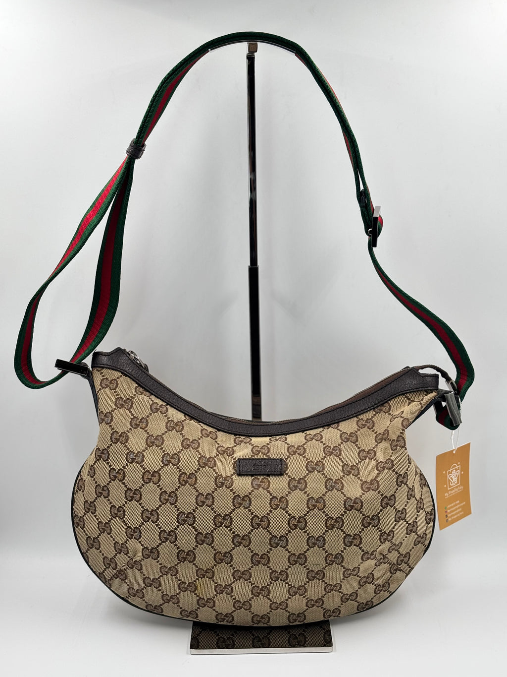Gucci GG Canvas Vintage Web Medium Messenger Bag