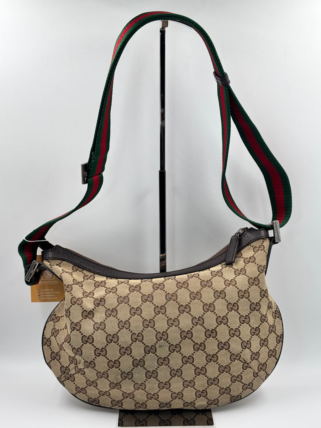 Gucci GG Canvas Vintage Web Medium Messenger Bag