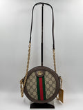 Gucci Supreme Mini Ophidia Round Shoulder Bag