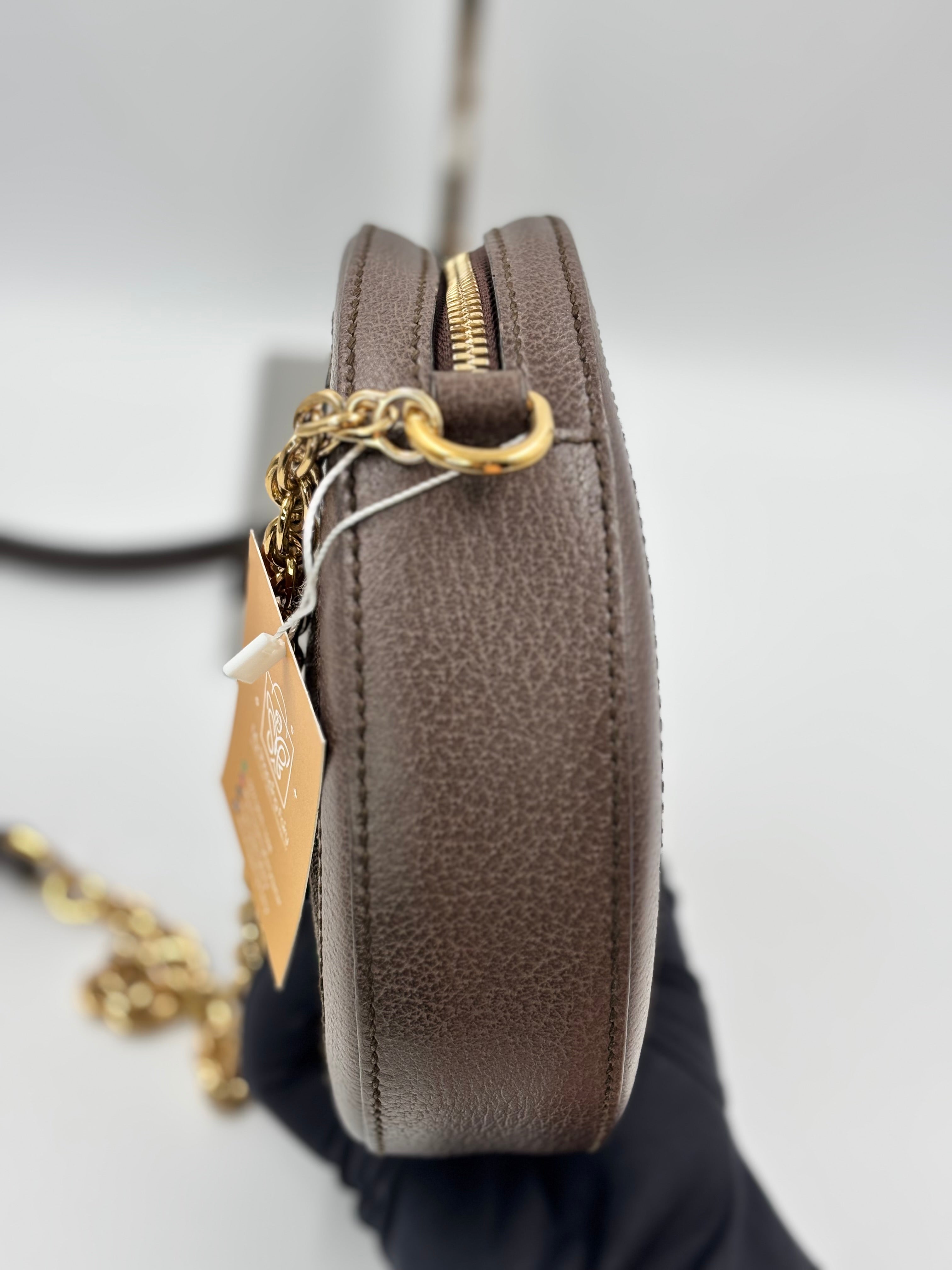 Gucci Supreme Mini Ophidia Round Shoulder Bag
