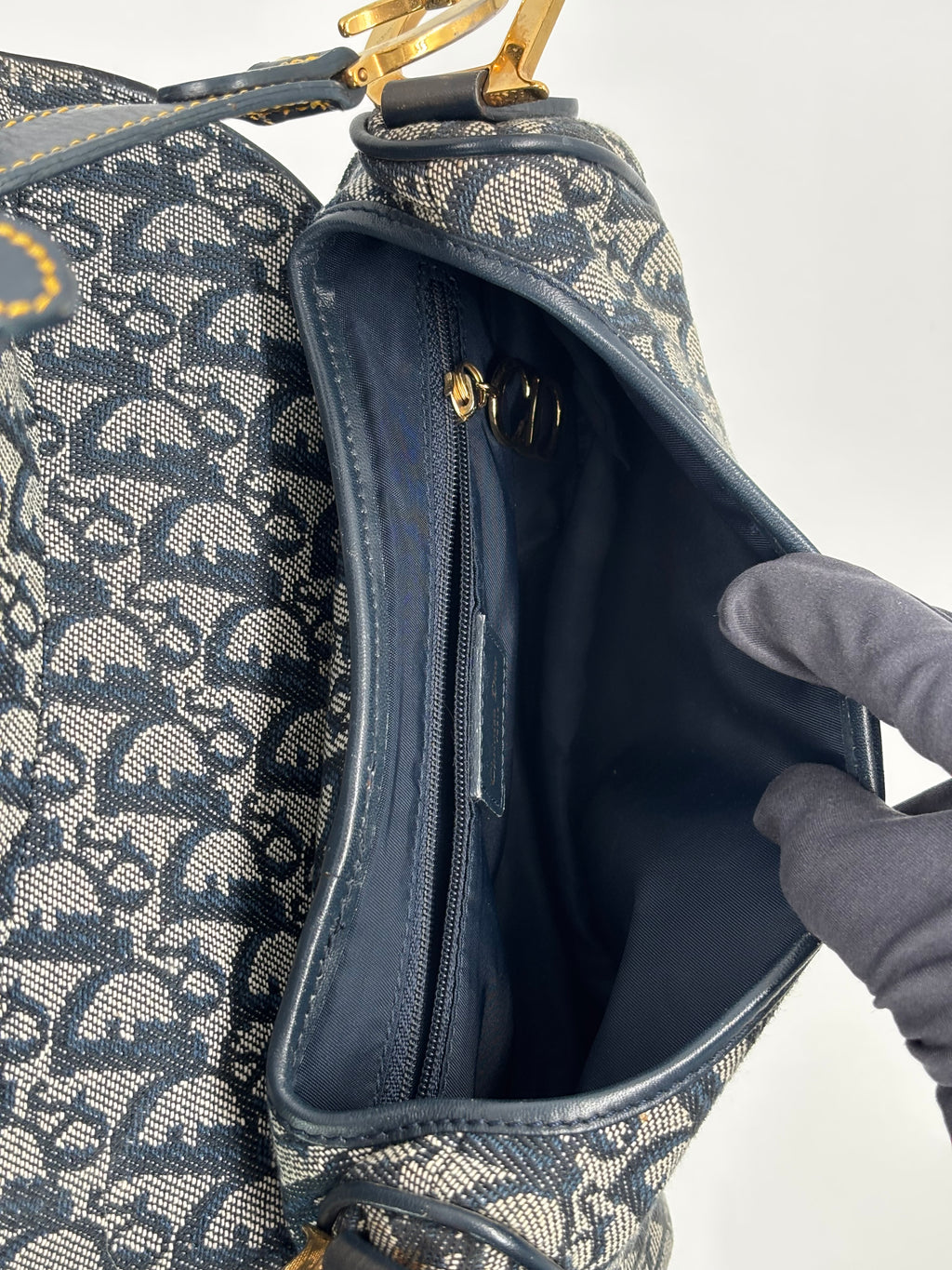 Christian Dior Canvas Saddle Bag