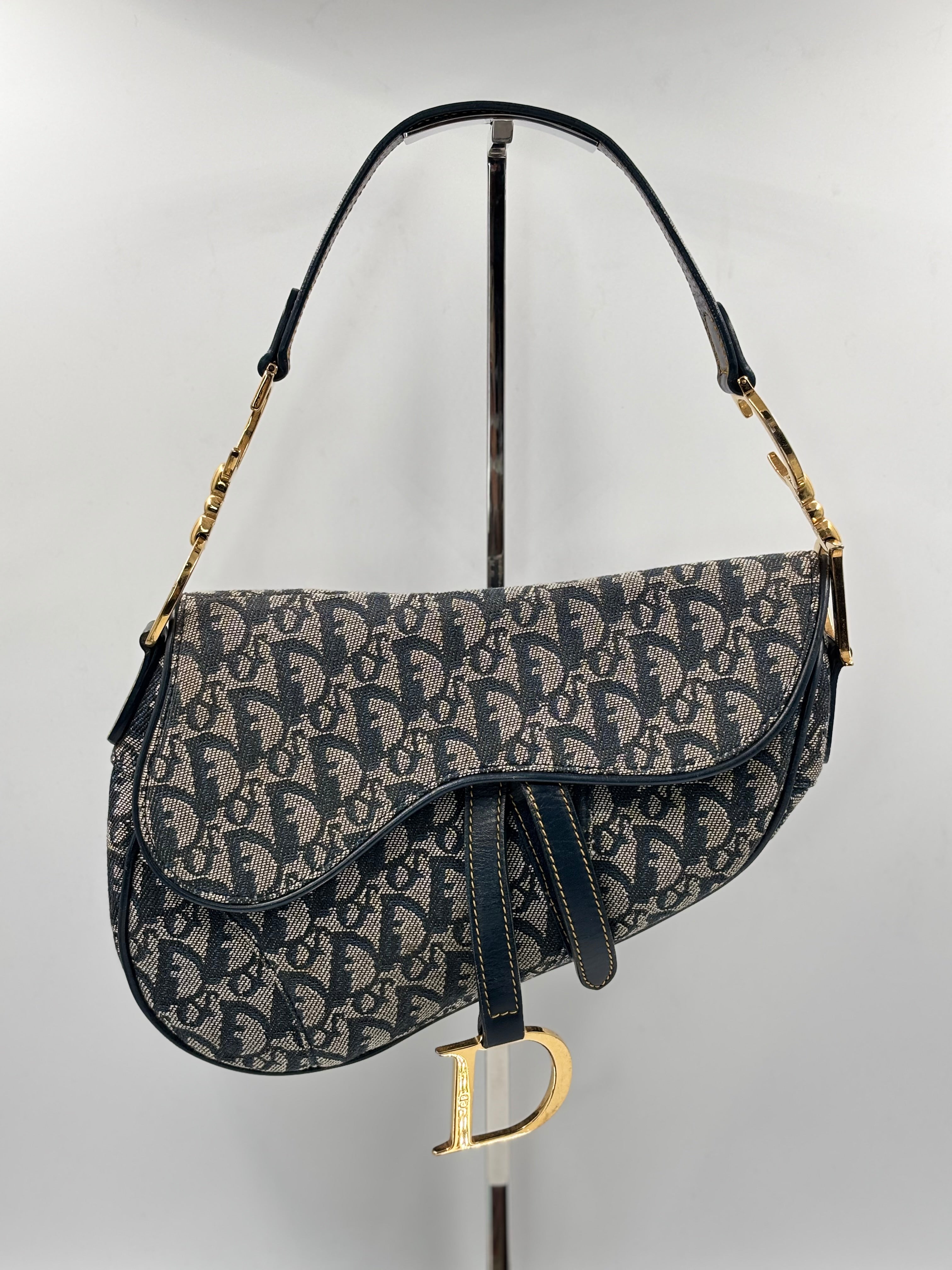 Christian Dior Canvas Saddle Bag