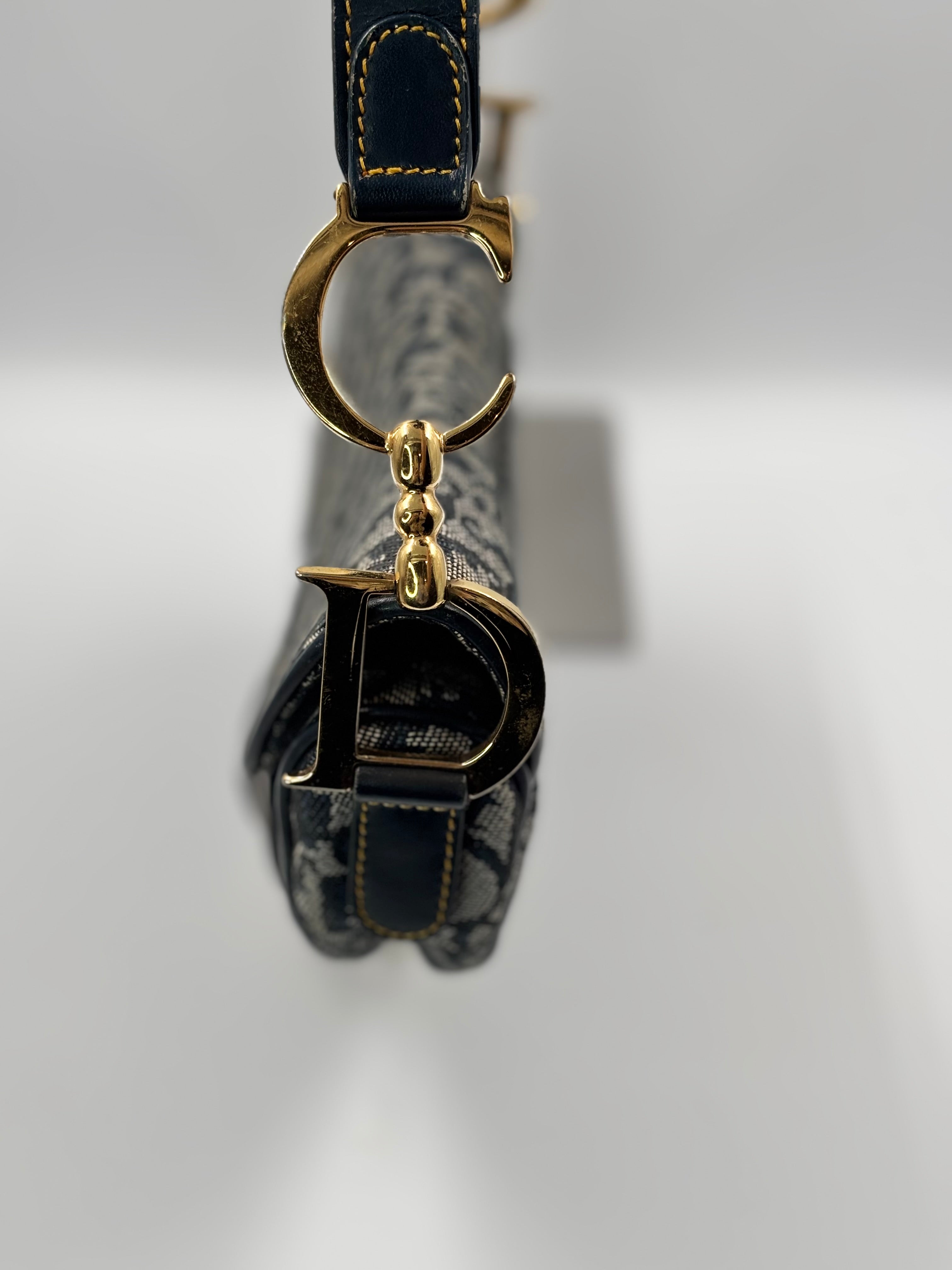 Christian Dior Canvas Saddle Bag