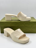 Gucci Rubber Platform Block Heel Slide Sandals