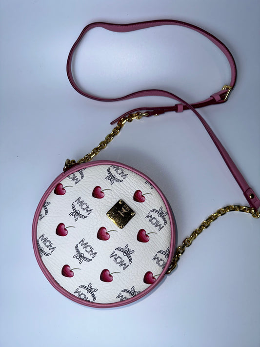 MCM CHERRY ROUND SLING BAG