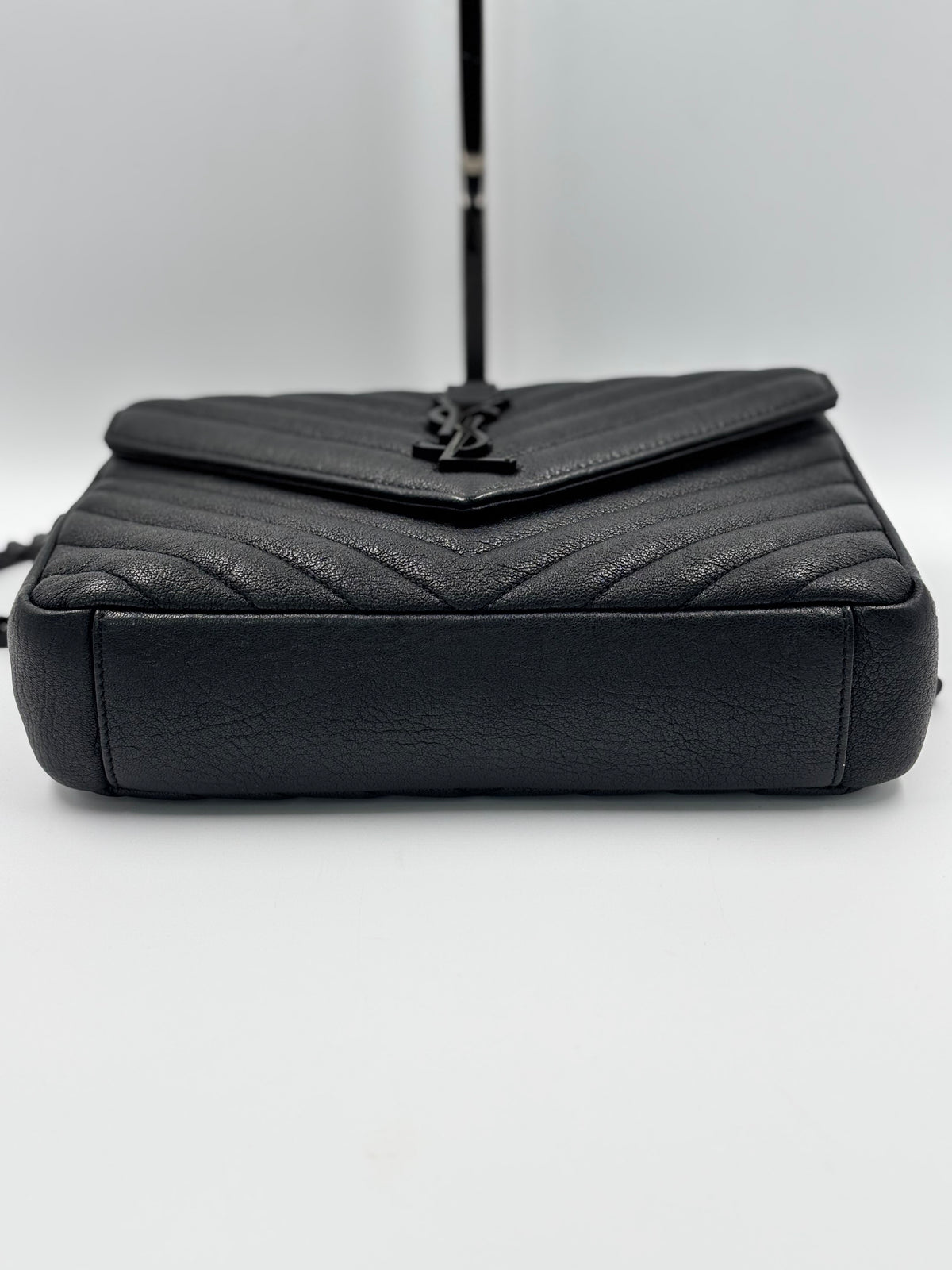 Yves Saint Laurent Black Quilted Leather College Bag