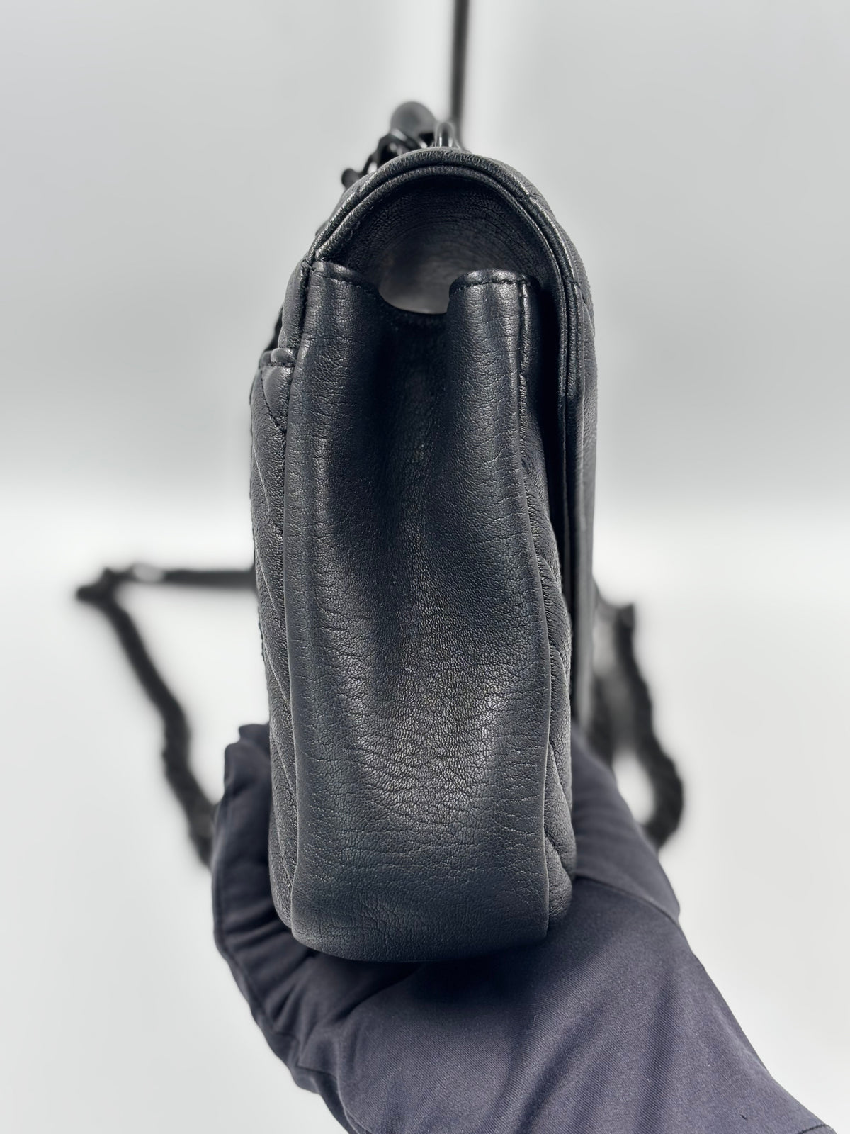 Yves Saint Laurent Black Quilted Leather College Bag