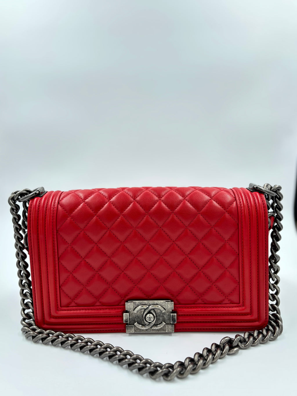 Le Boy Red Old Meduim Lambskin Leather