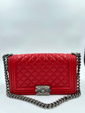 Le Boy Red Old Meduim Lambskin Leather