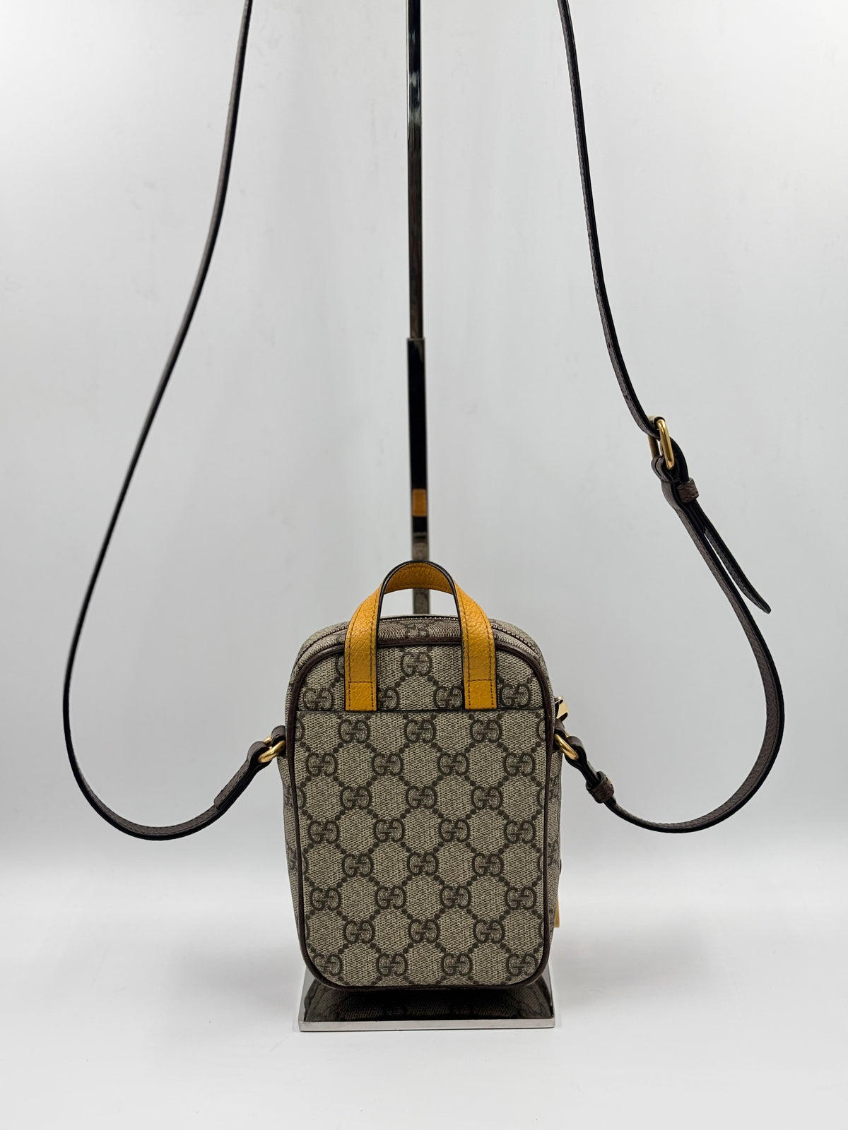 Gucci Beige/Ebony GG Supreme Canvas Neo VIntage Mini Crossbody Bag