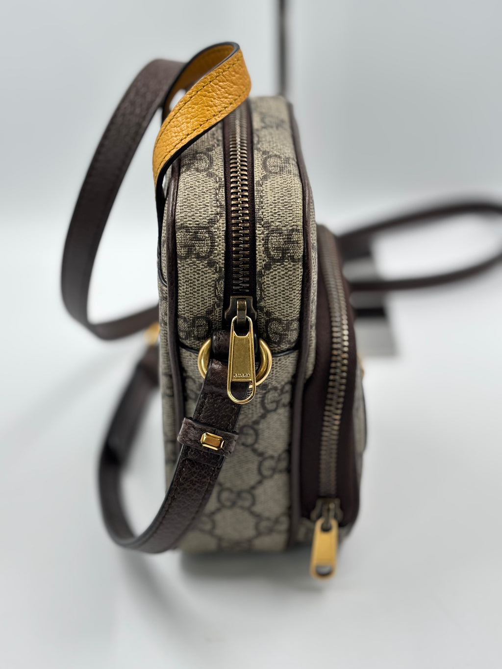 Gucci Beige/Ebony GG Supreme Canvas Neo VIntage Mini Crossbody Bag