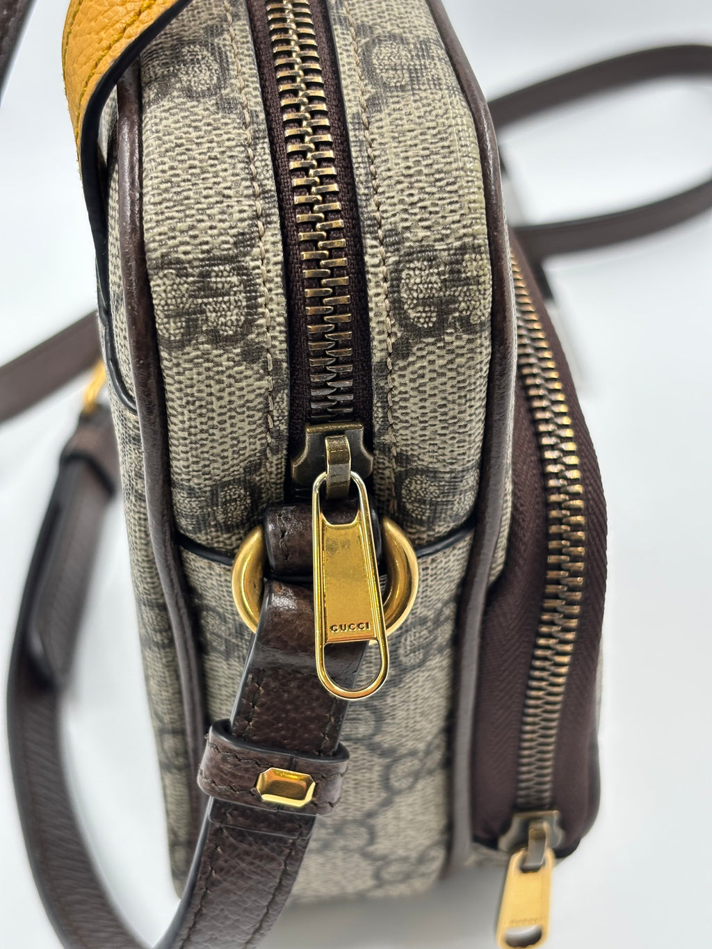 Gucci Beige/Ebony GG Supreme Canvas Neo VIntage Mini Crossbody Bag
