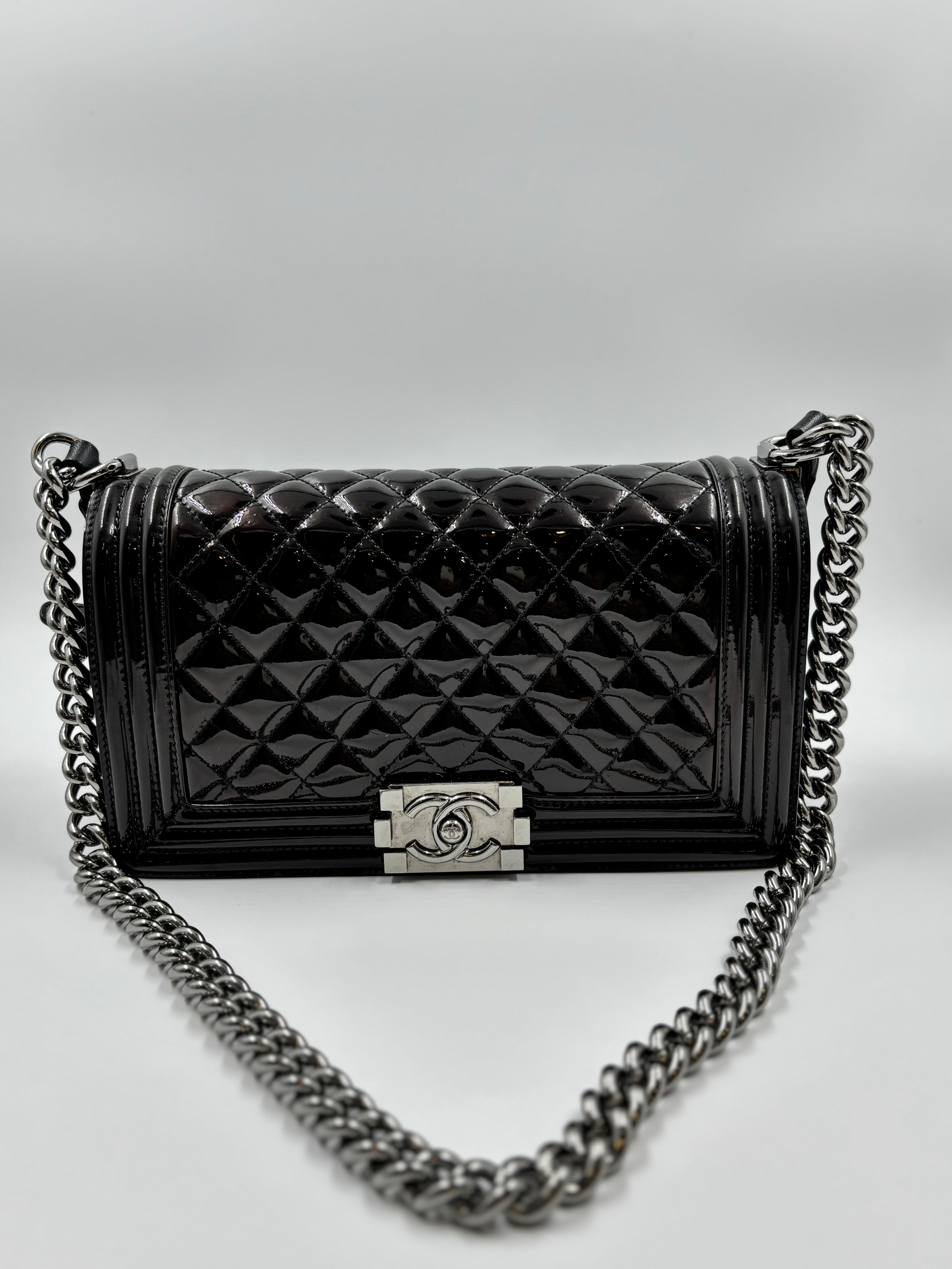 Le Boy Brown Patent/Lambskin