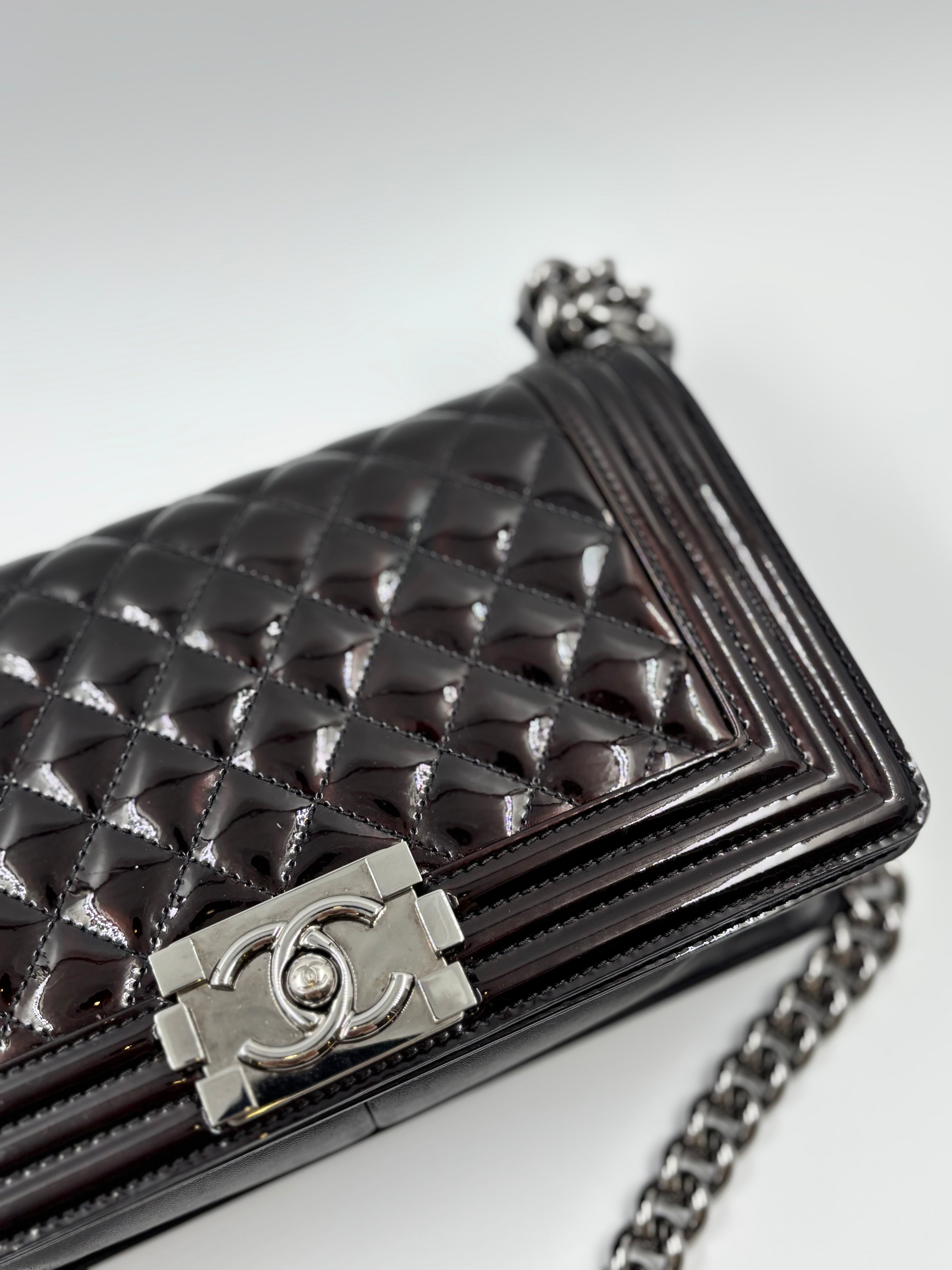 Le Boy Brown Patent/Lambskin