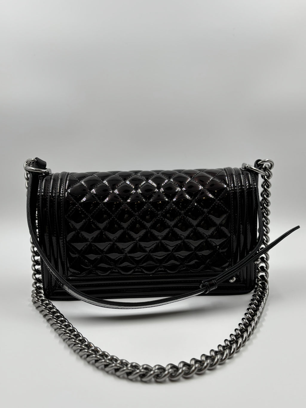 Chanel Le Boy Brown Patent/Lambskin