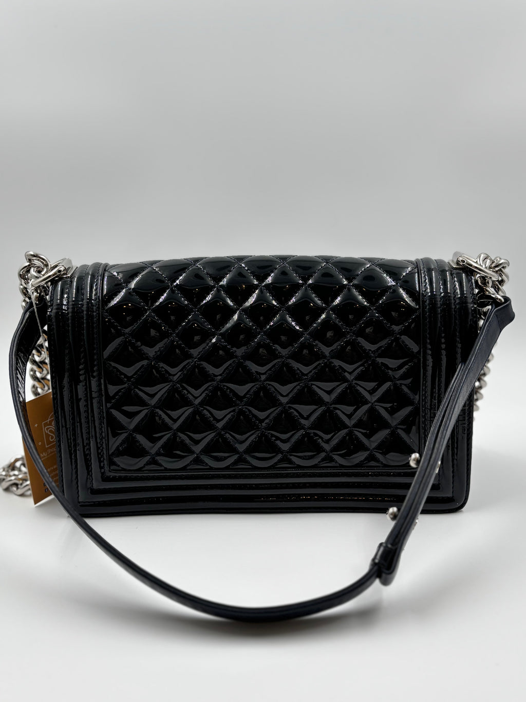 Chanel Le Boy Blue Patent Old Meduim