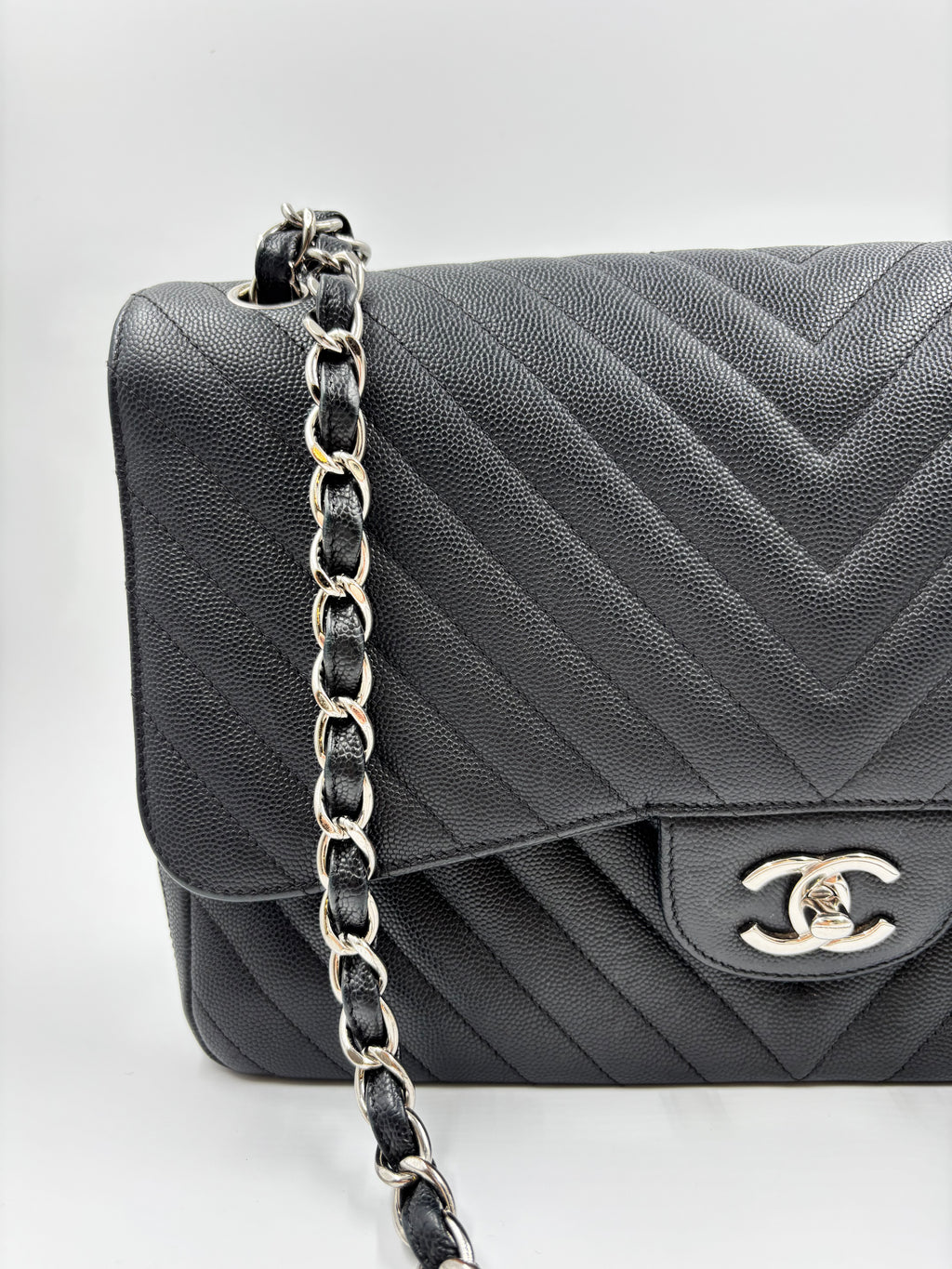 Chanel Jumbo Double Flap Bag Caviar Leather
