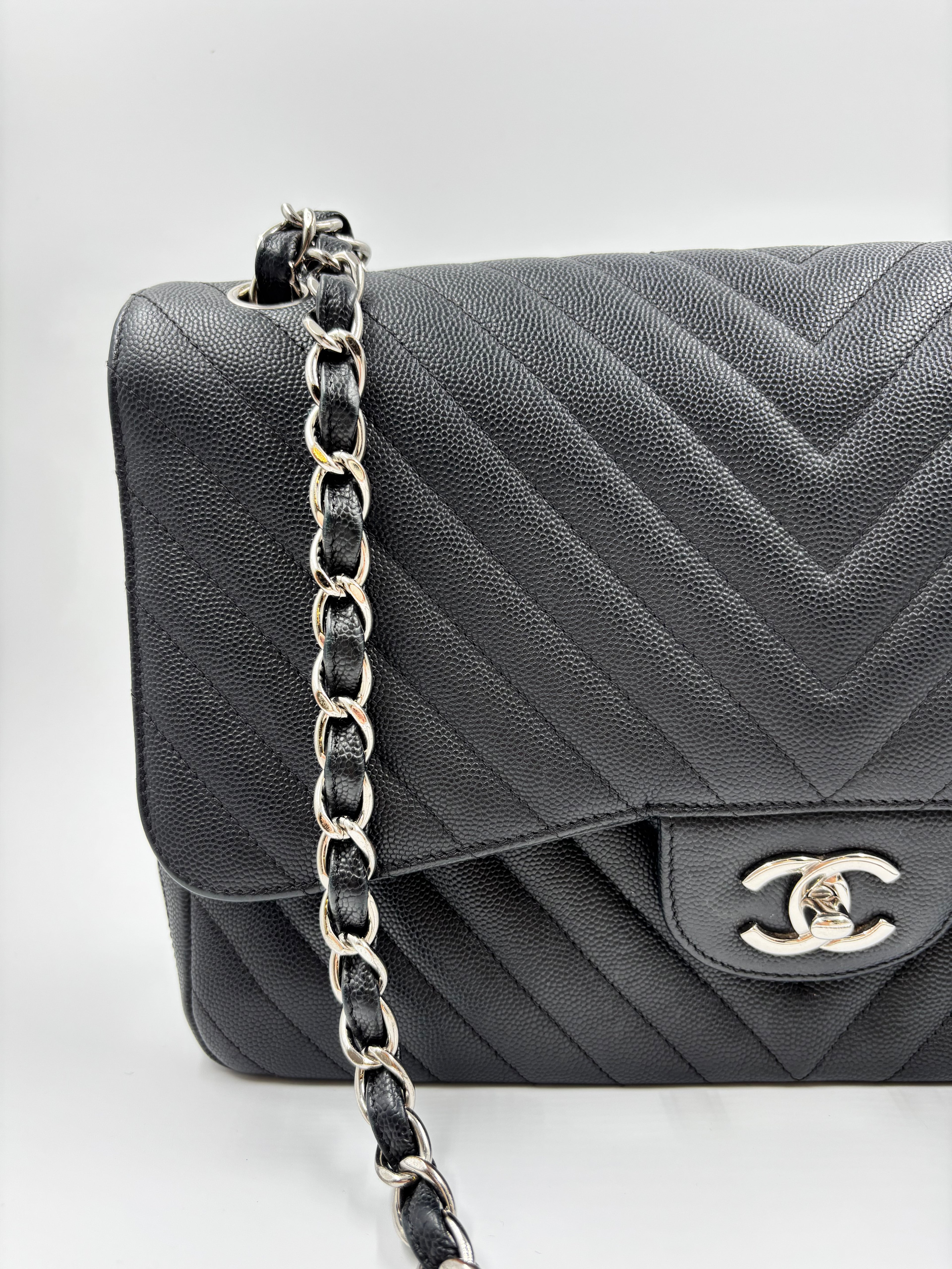 Chanel Jumbo Double Flap Bag Caviar Leather