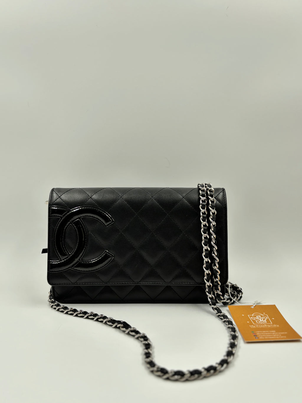 Chanel Black Quilted Leather Cambon Line WOC Clutch Bag
