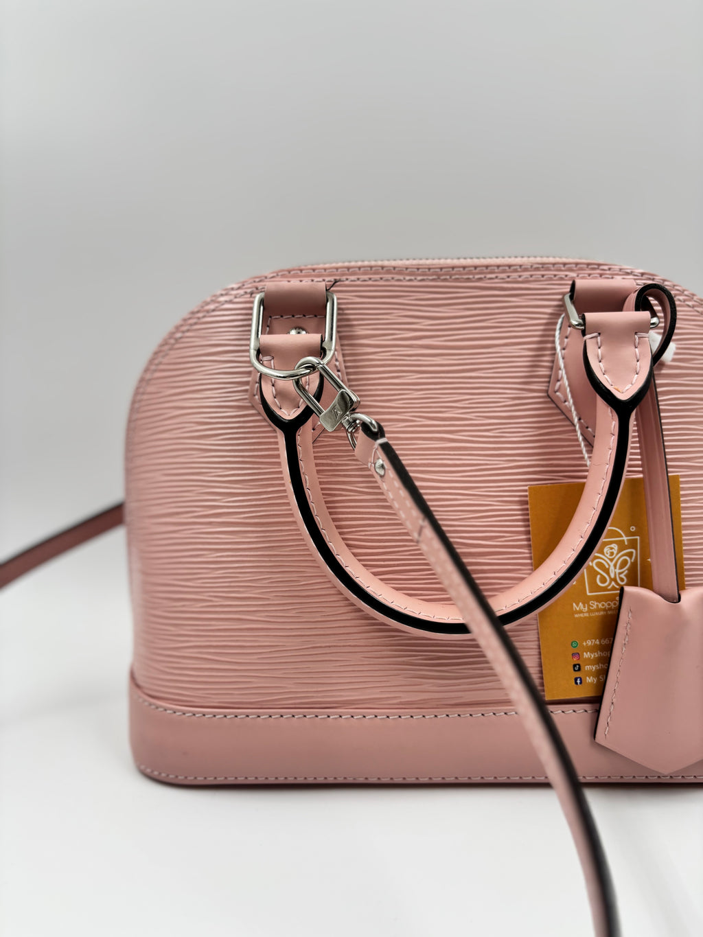 LV Pink Epi Alma BB Bag