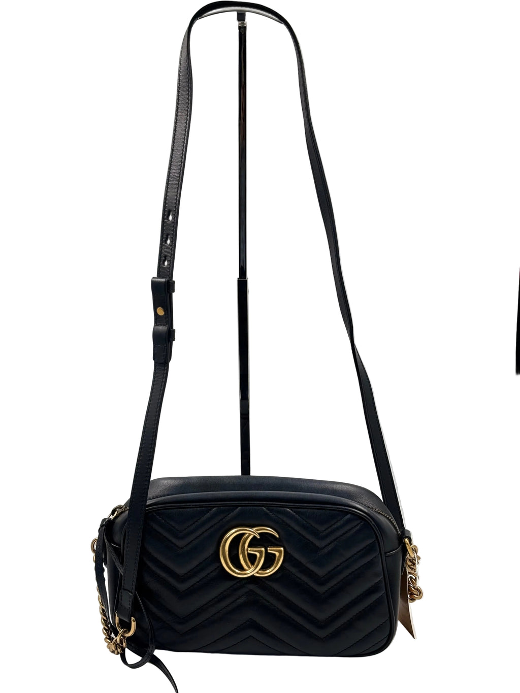 Gucci Black Quilted Leather Marmont Small Camera Bag