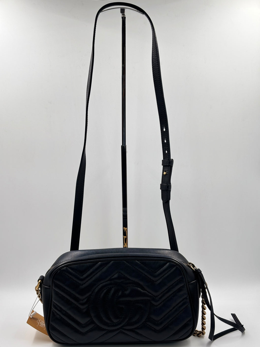 Gucci Black Quilted Leather Marmont Small Camera Bag