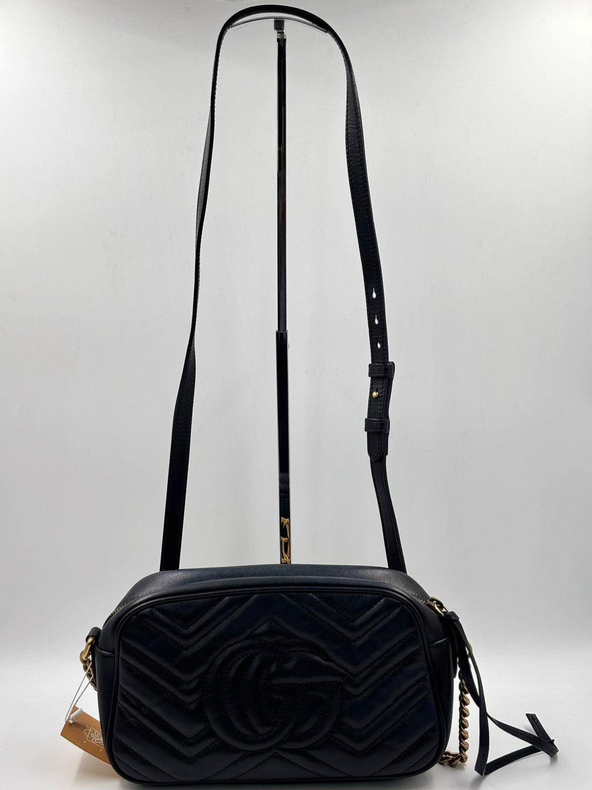 Gucci Black Quilted Leather Marmont Small Camera Bag