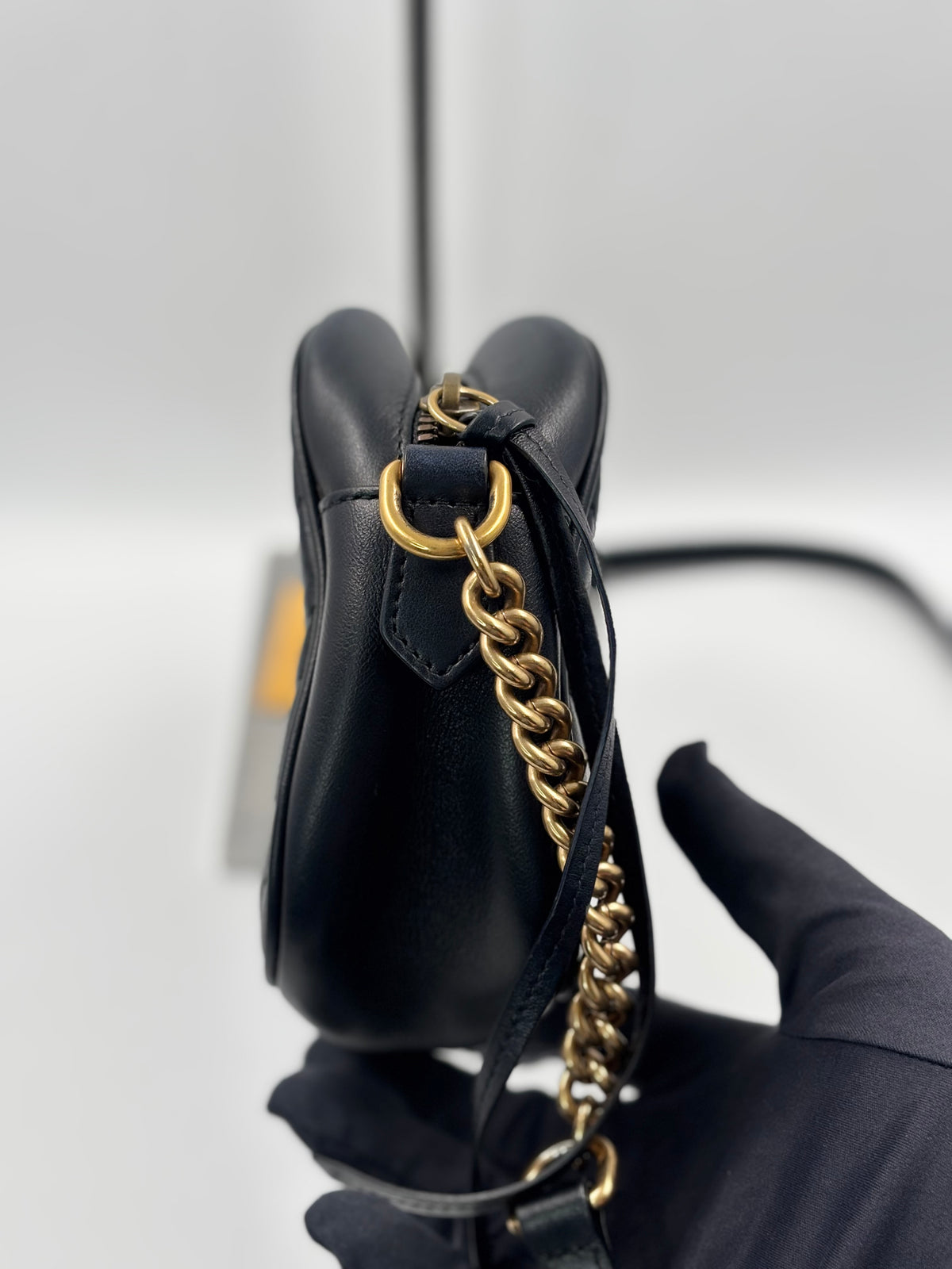 Gucci Black Quilted Leather Marmont Small Camera Bag