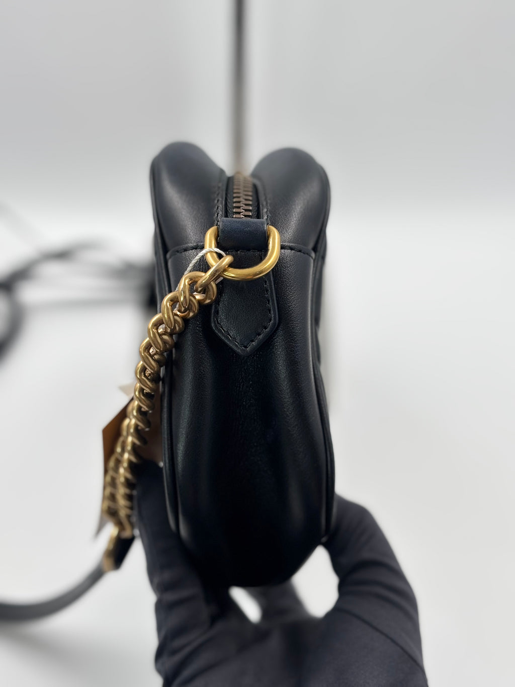 Gucci Black Quilted Leather Marmont Small Camera Bag