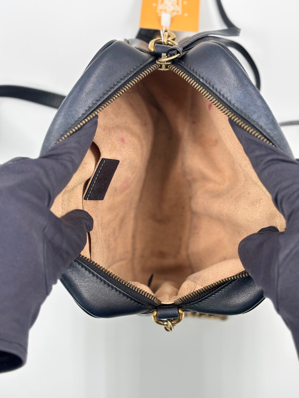 Gucci Black Quilted Leather Marmont Small Camera Bag