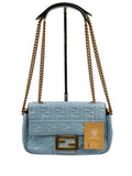 Fendi Embossed FF Midi Chain Baguette