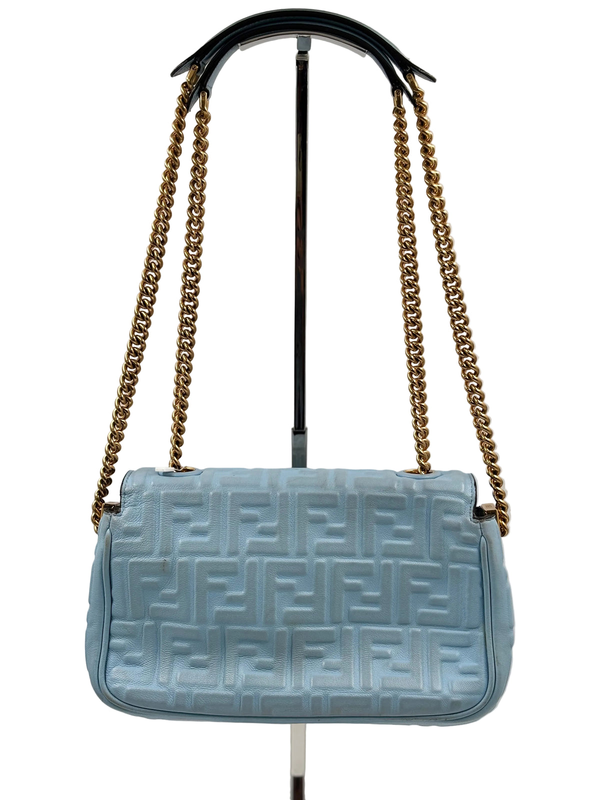 Fendi Embossed FF Midi Chain Baguette