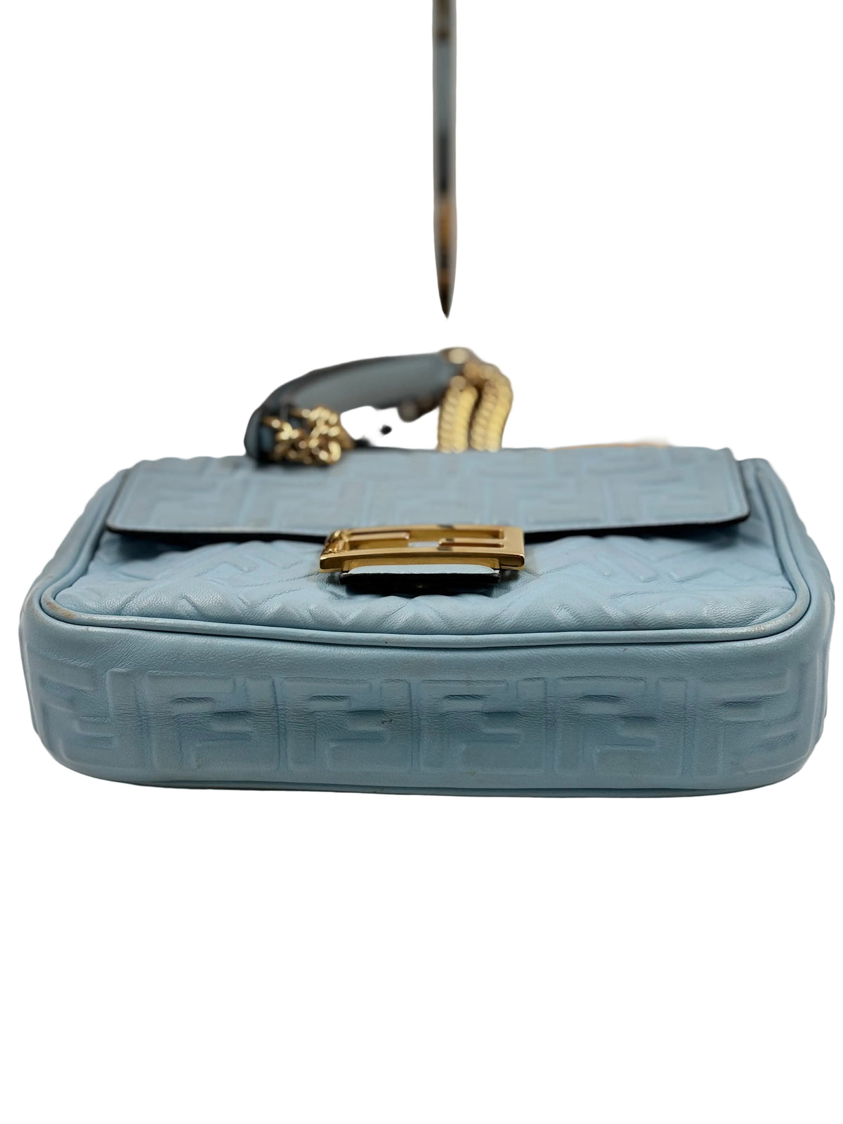 Fendi Embossed FF Midi Chain Baguette