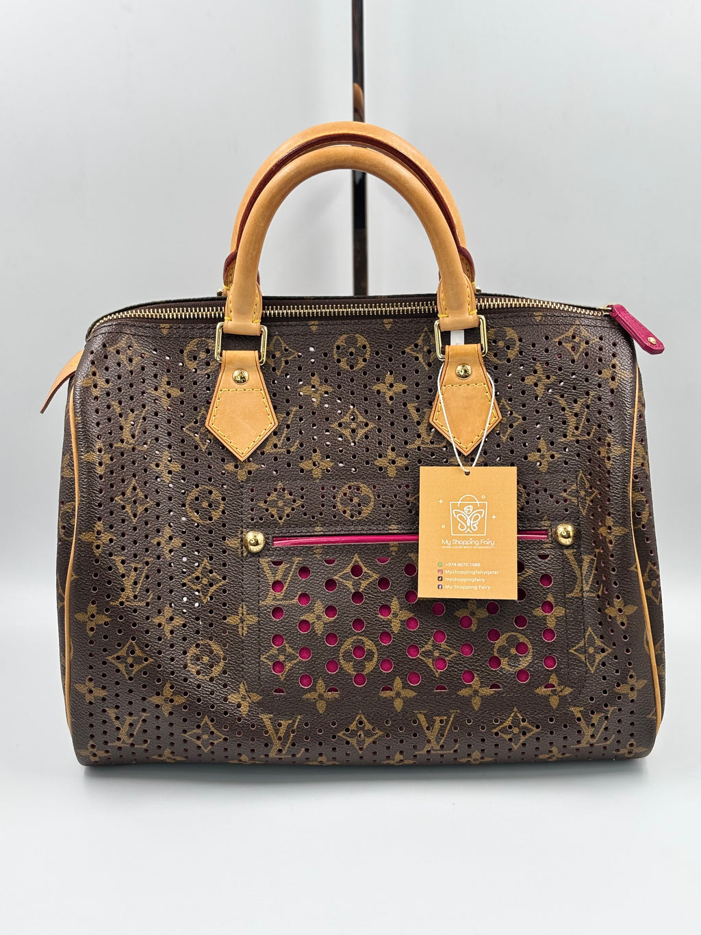 LV Limited Edition Fuchsia Monogram Perforated Speedy 30