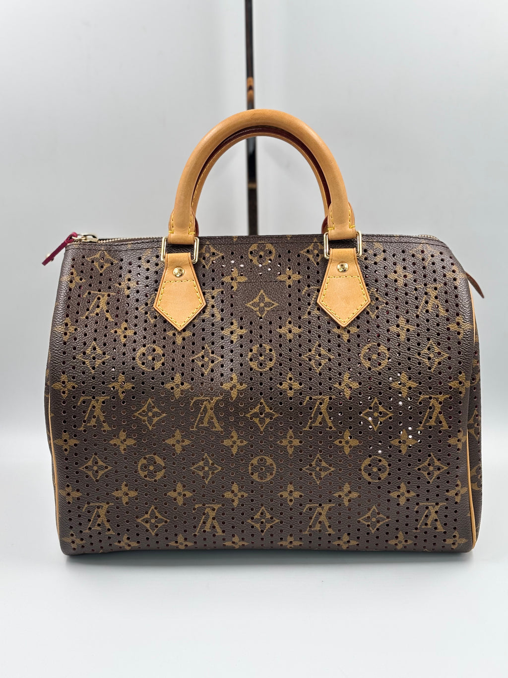 LV Limited Edition Fuchsia Monogram Perforated Speedy 30