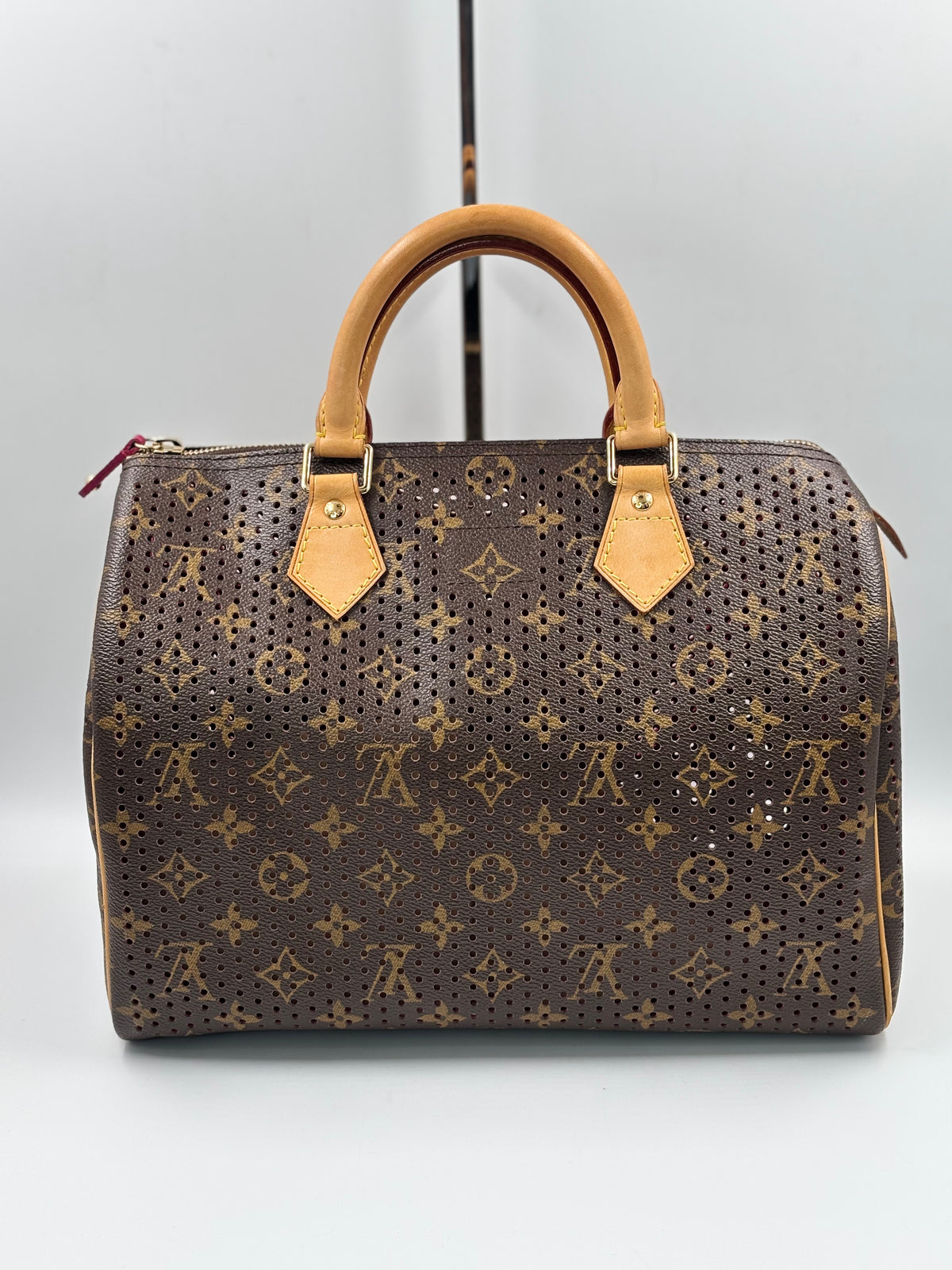 LV Limited Edition Fuchsia Monogram Perforated Speedy 30