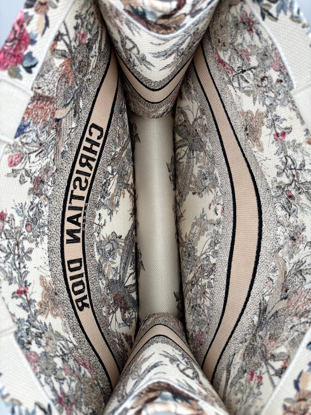 Christian Dior Canvas Embroidered Medium Hardin D'Hiver Book Tote