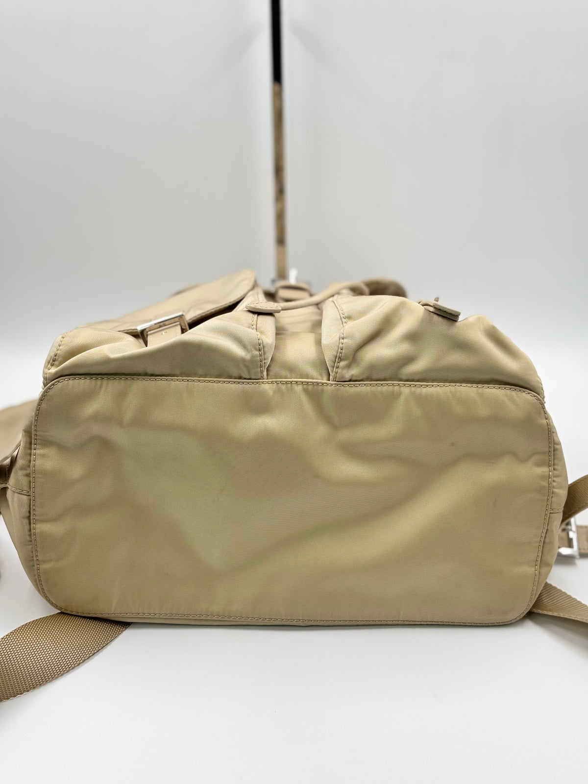 Prada Beige Re-Nylon Medium  Backpack
