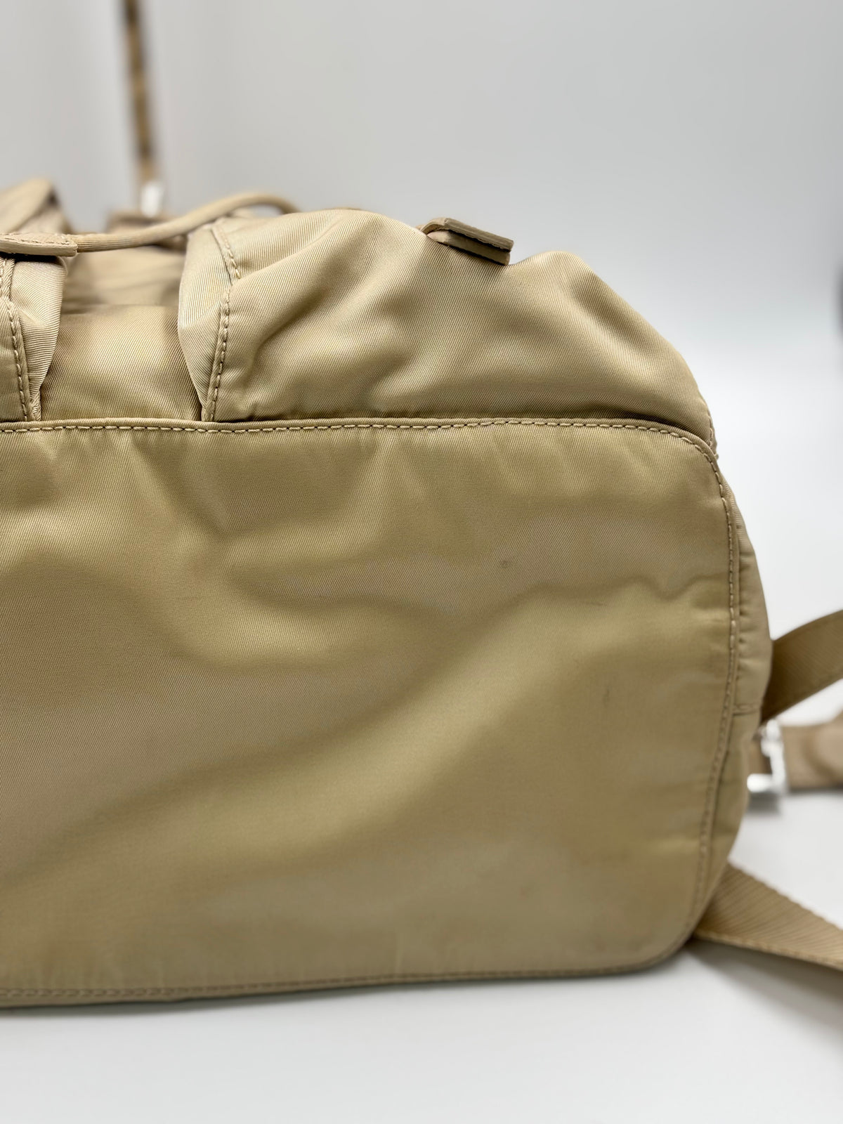 Prada Beige Re-Nylon Medium  Backpack