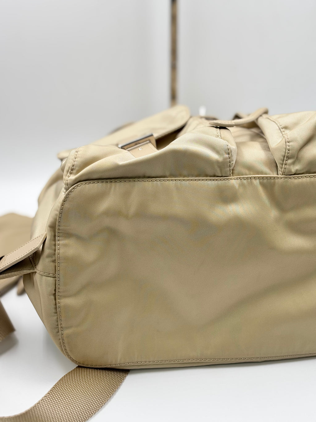 Prada Beige Re-Nylon Medium  Backpack