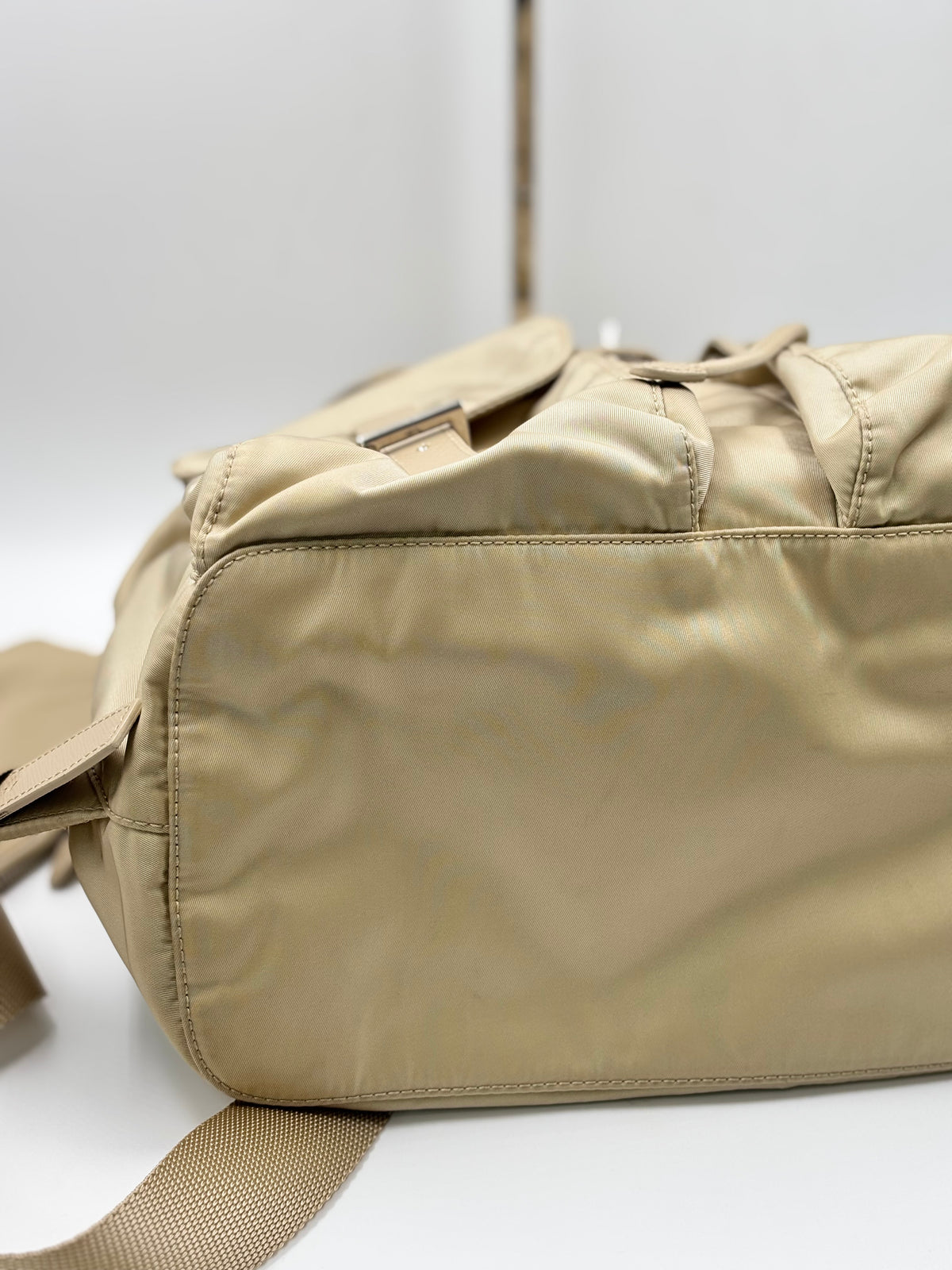 Prada Beige Re-Nylon Medium  Backpack