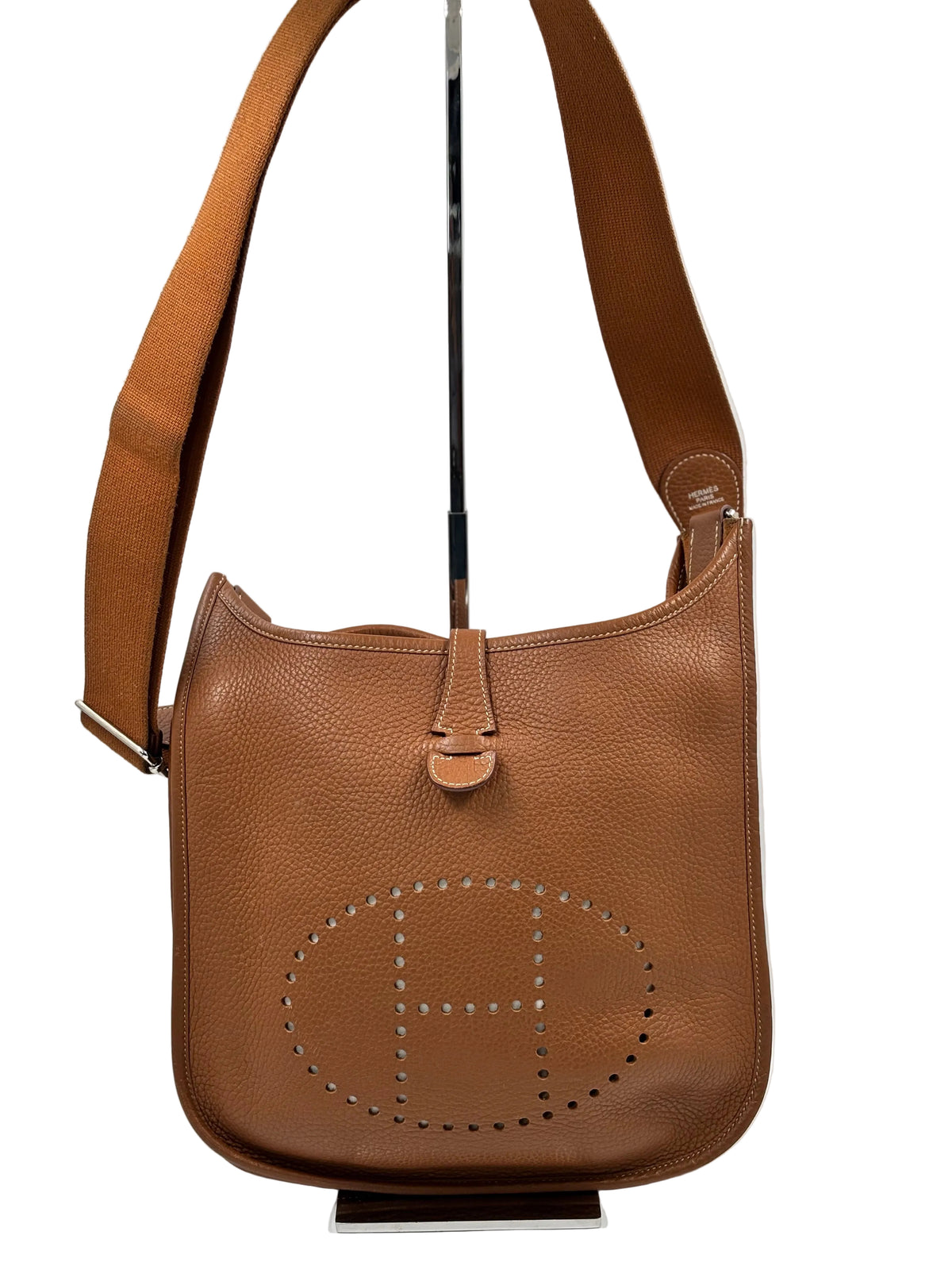 Hermes Gold Clemence Leather Evelyne PM III
