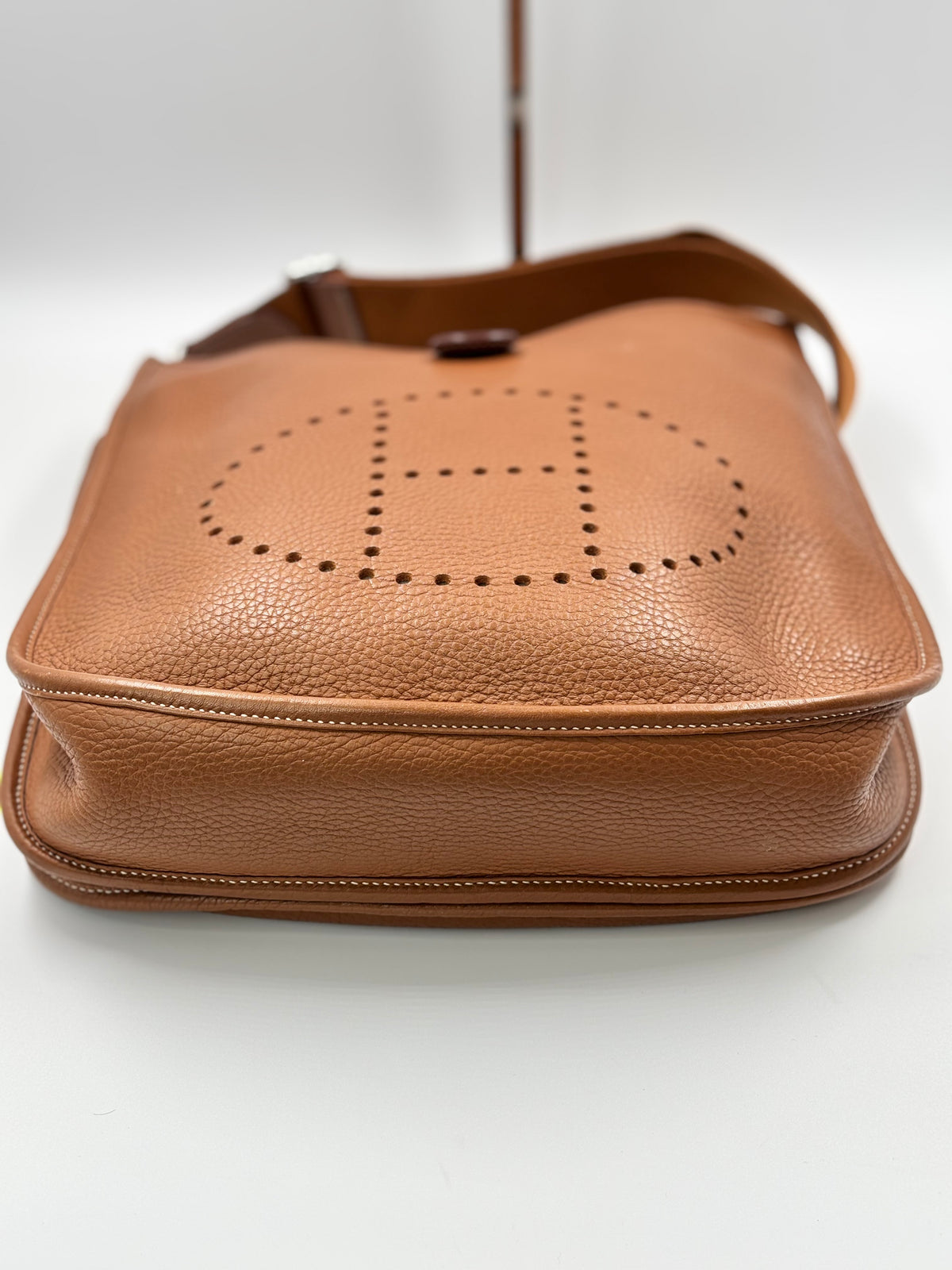 Hermes Gold Clemence Leather Evelyne PM III