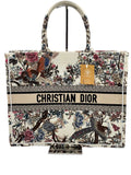 Christian Dior Canvas Embroidered Medium Hardin D'Hiver Book Tote