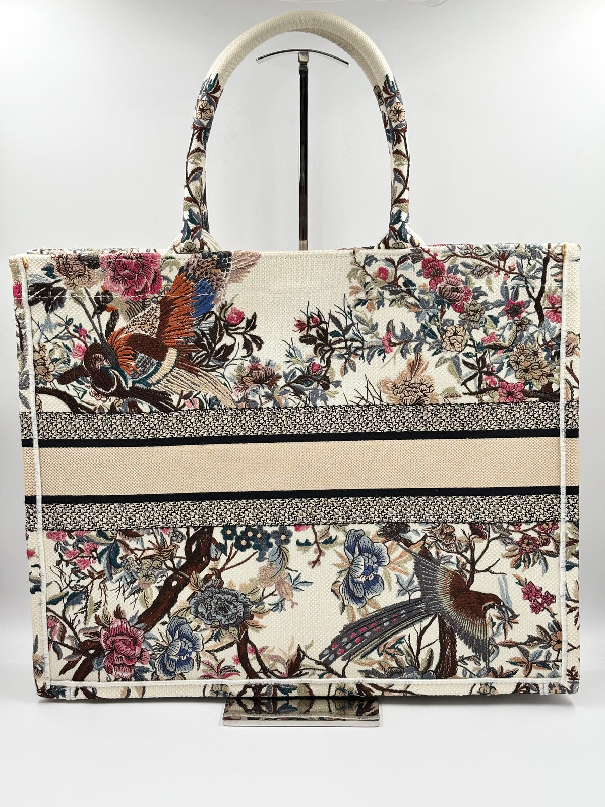 Christian Dior Canvas Embroidered Medium Hardin D'Hiver Book Tote